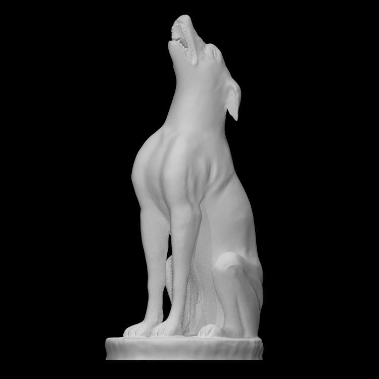 Statuette of a howling dog