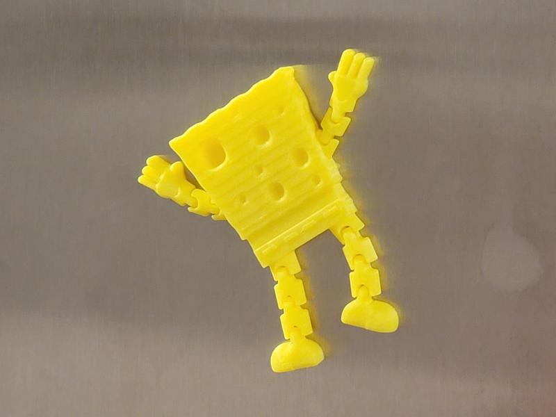 Articulated SpongeBob Fridge Magnet - 8x2mm Magnet