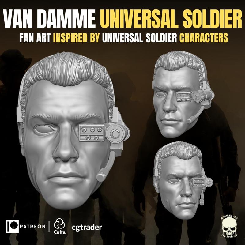 Van Damme Universal Soldier fan Art Kit 3D printable Files For Action Figures