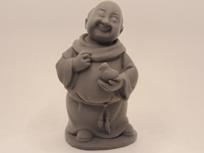 Monk with Bird Statue Sculpture