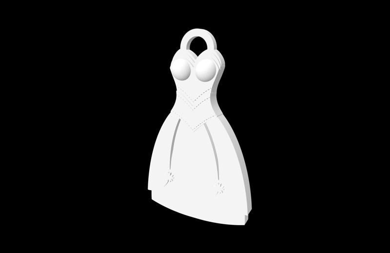 Wedding Dress - Keychain