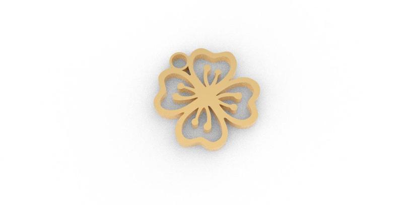 four-leaf clover heart pendant