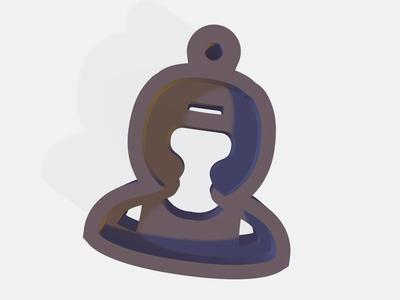 Keychain rugby player