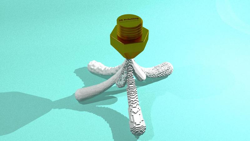 3D Printing Industry Trophy - A Splash of Creativity