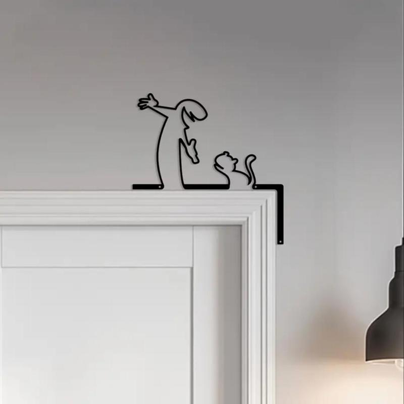 La Linea et le Chat - Original decoration to hang over a door