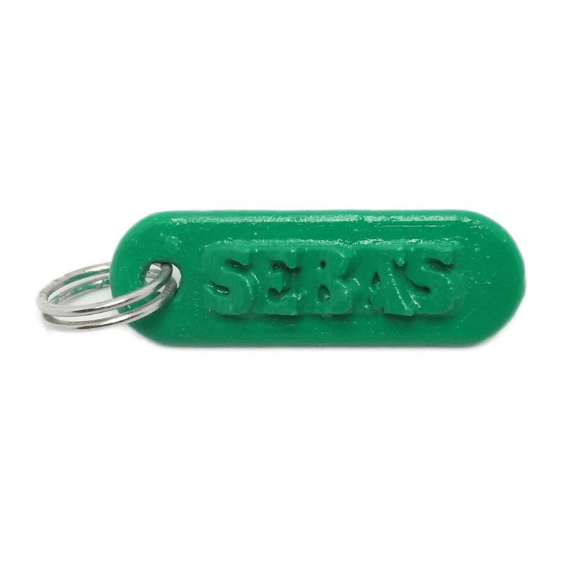 SEBAS Personalized keychain embossed letters