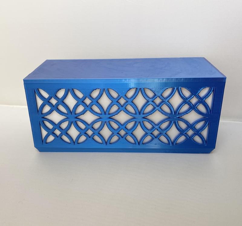 Decorative Box with Color Inserts and Lid