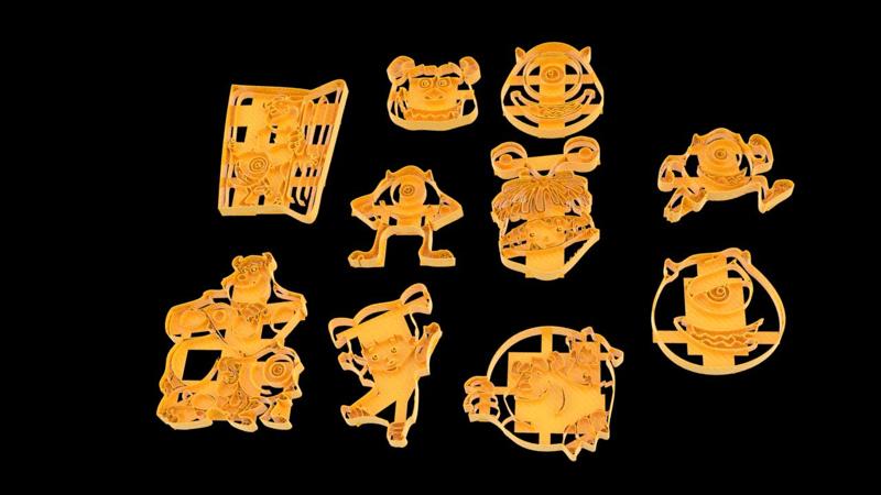 Monster inc! (Pack of 10 CALLET CUTTERS)