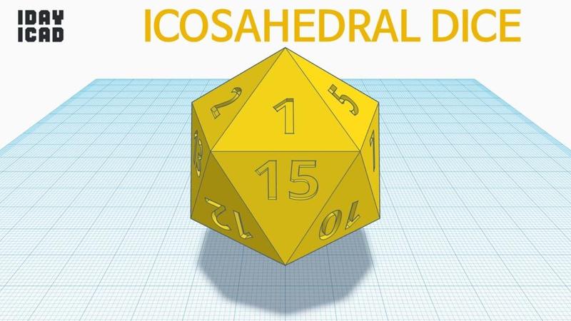 [1DAY_1CAD] ICOSAHEDRAL DICE