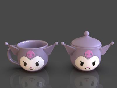 Sanrio: Kuromi's head cup 02