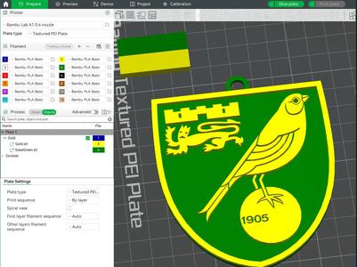 Premier League Norwich City keychan badge printable and renderable
