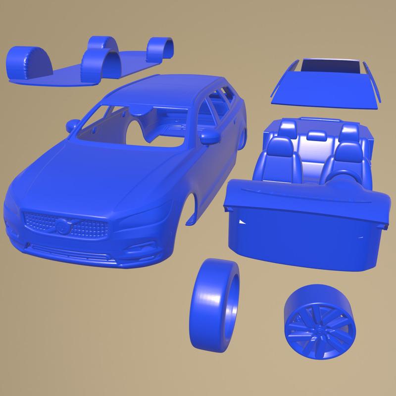 Volvo V90 Cross Country 2020 PRINTABLE CAR IN SEPARATE PARTS