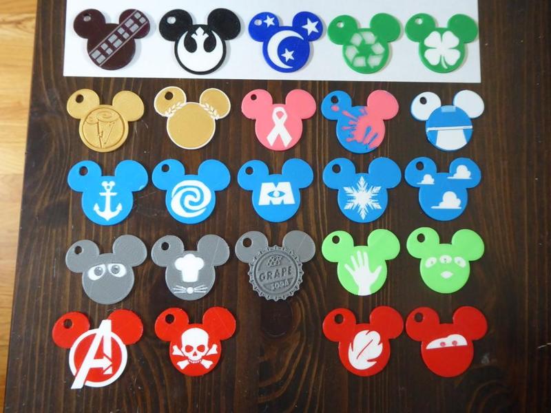 Mouse-Movie Mouse-Head Lanyard Dangles