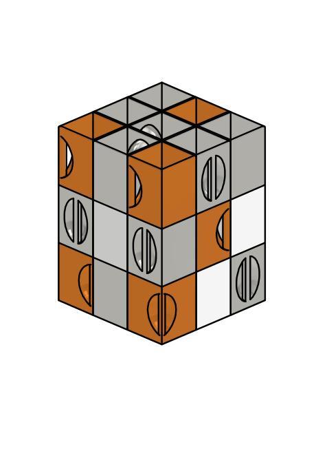 Cuboid cups / mug set 3-piece