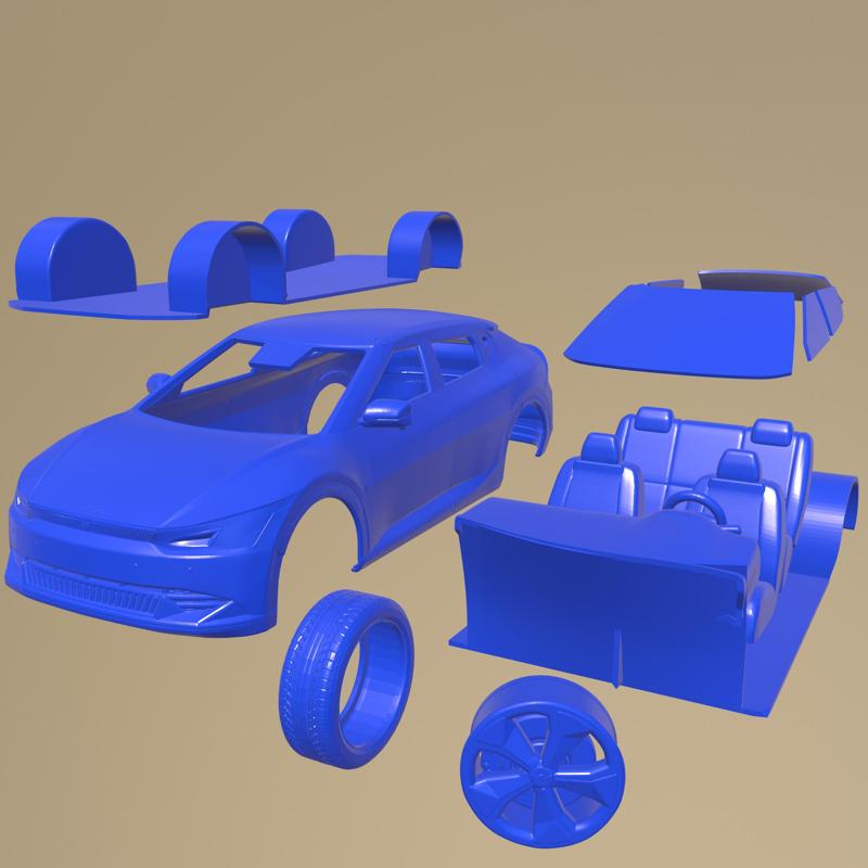 Kia EV6 AIR 2022 PRINTABLE CAR IN SEPARATE PARTS