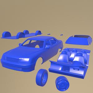 Lexus LS 1997 PRINTABLE CAR IN SEPARATE PARTS