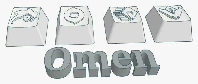 Valorant Omen Abilities Custom Keycaps Embossed Design