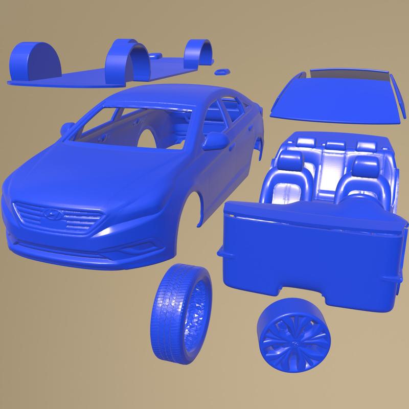 Hyundai Sonata LF 2018 PRINTABLE CAR IN SEPARATE PARTS