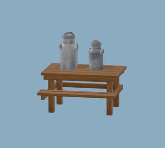 Milk churn stand H0 scale