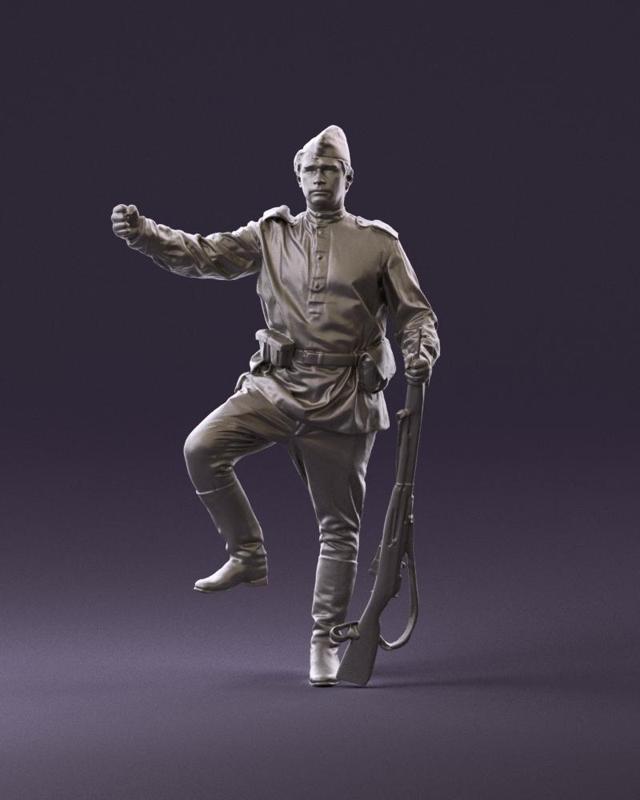 001011 Soviet soldier with mosin sniper rifle