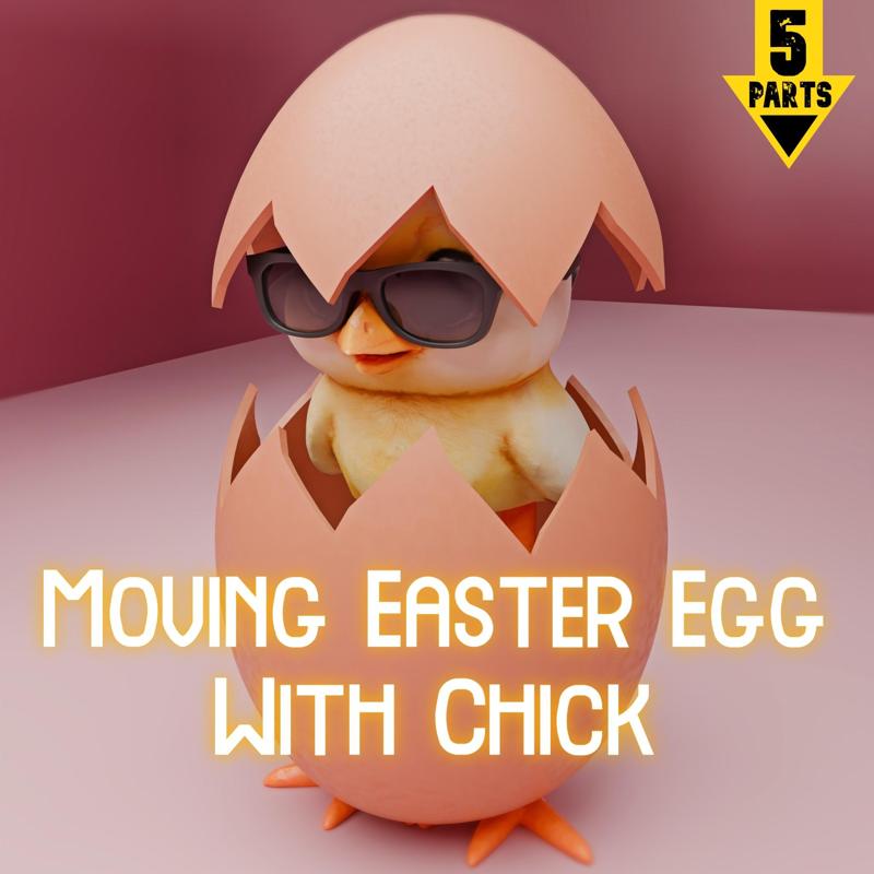 Moving Easter Egg With Chick