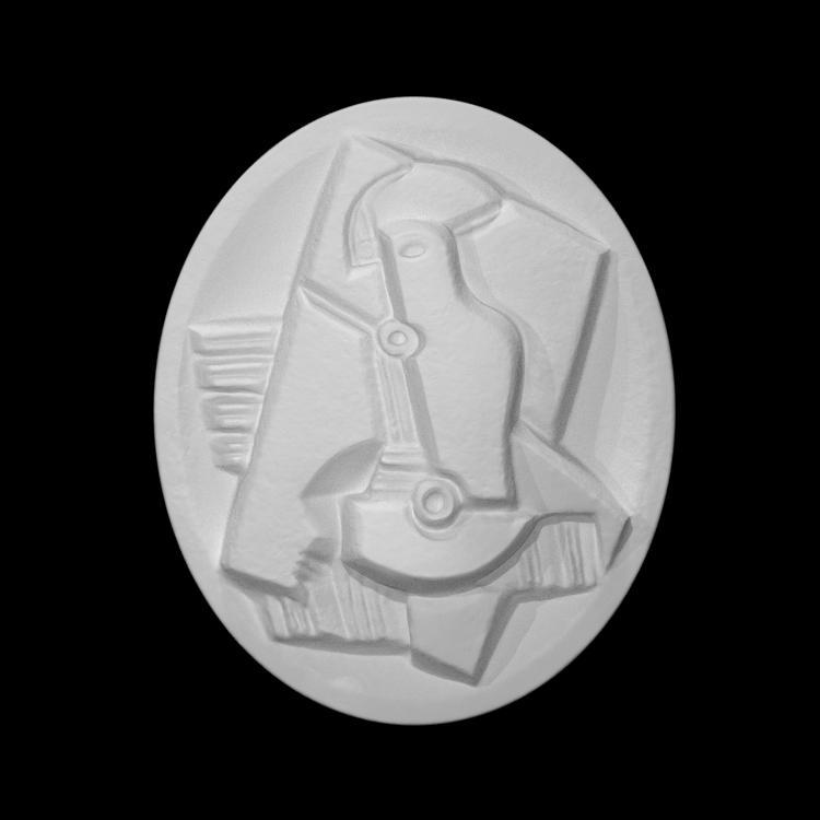 Harlequin with Mandoline in Oval