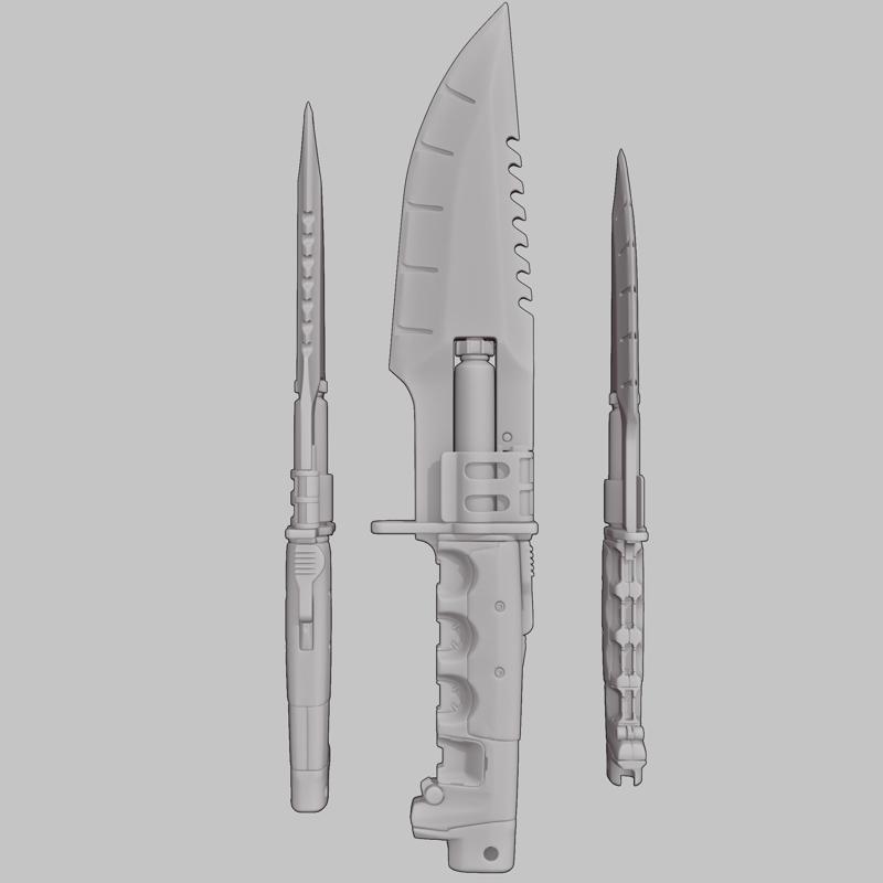 Cyberpunk 2077 Knife Punk For Cosplay Or Figurine