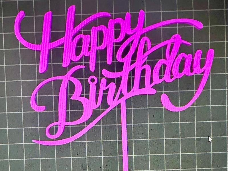 Cake Topper Happy Birthday 1