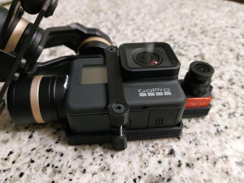 Soporte TAROT T-3D ||| GoPro Black 7 And Eachine 1000 TVL