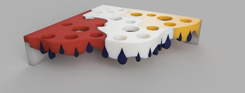 Shower corner tray - multi material