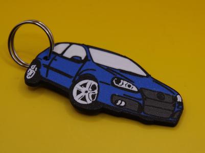 Volkswagen Golf 5 Car Key Chain – Side Profile