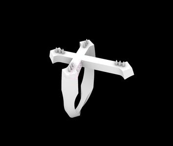 Size 8 Victorian cross with spikes ring, unisex gothic jewelry, digital stl file, ready to print