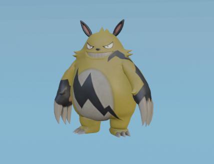 Grizzbolt from Palworld high detailed easy paint