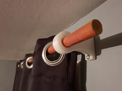 support pour tringle a rideaux 20mm