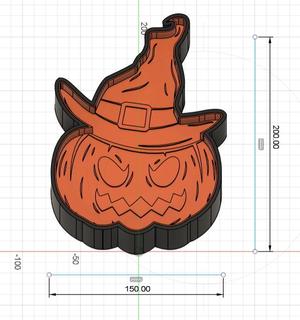 Halloween Pumpkin Witch Lamp