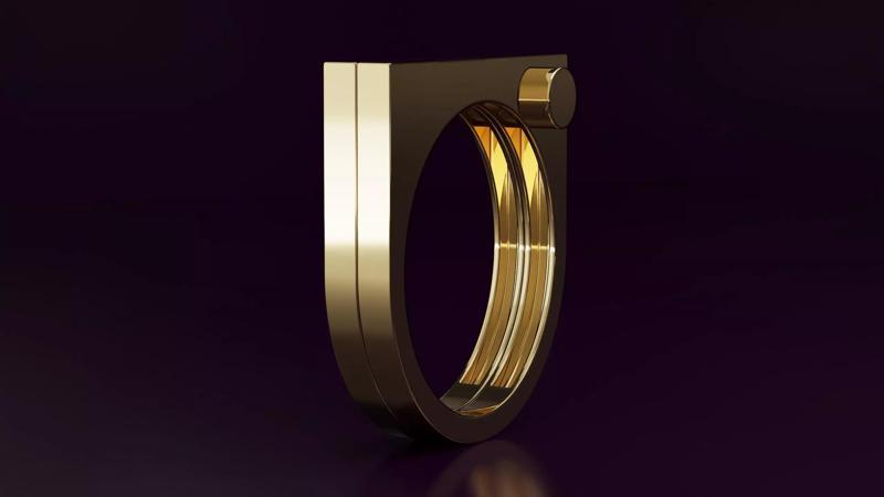 free form square ring N04