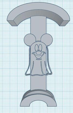 Ghost Mickey - LoungeFly/Minnie Ear Display Hook