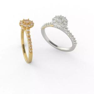 Gemstones ring Solitaire ring model jewelry print model 3D model