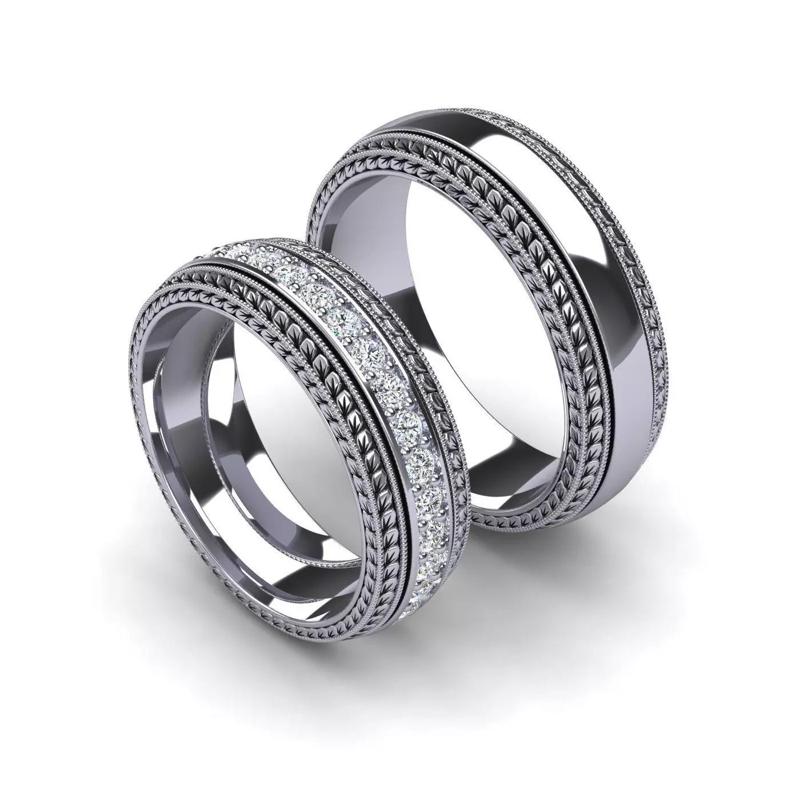 Fashion wedding rings ready to printing