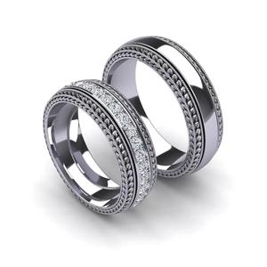 Fashion wedding rings ready to printing