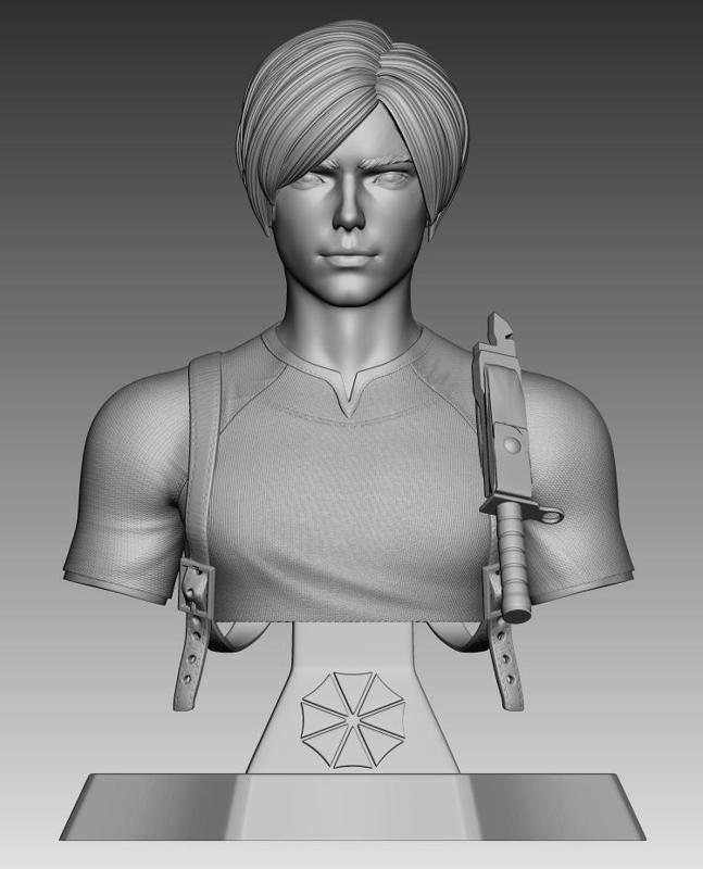 leon S kennedy Residual Evil bust
