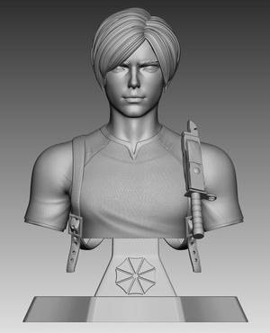 leon S kennedy Residual Evil bust