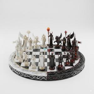 Epic Fantasy Chess Set – Light & Shadow Forces Battle Board Game 3D Print Pieces