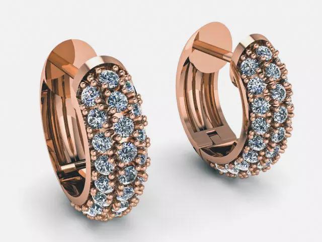 Diamond Hoops Earrings