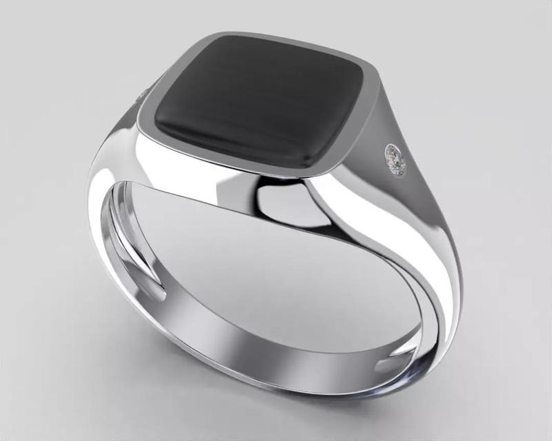 Jewelry Signet Ring without letter - Printable STL