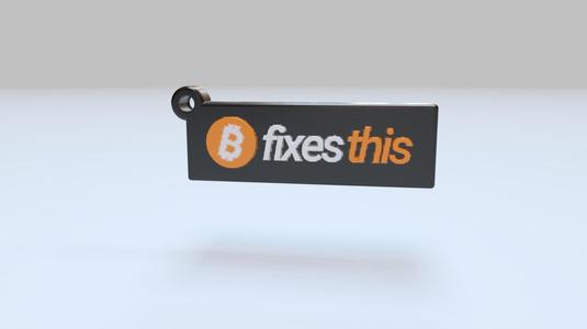 Bitcoin Keychain - Flat Block "Fixes this"