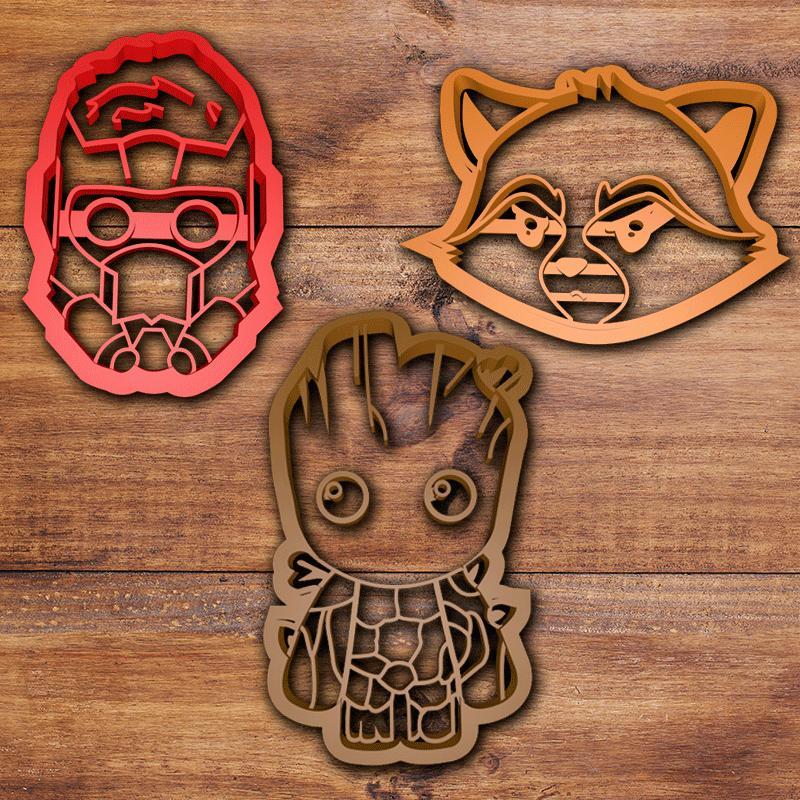Guardians of the Galaxy cookie cutter set