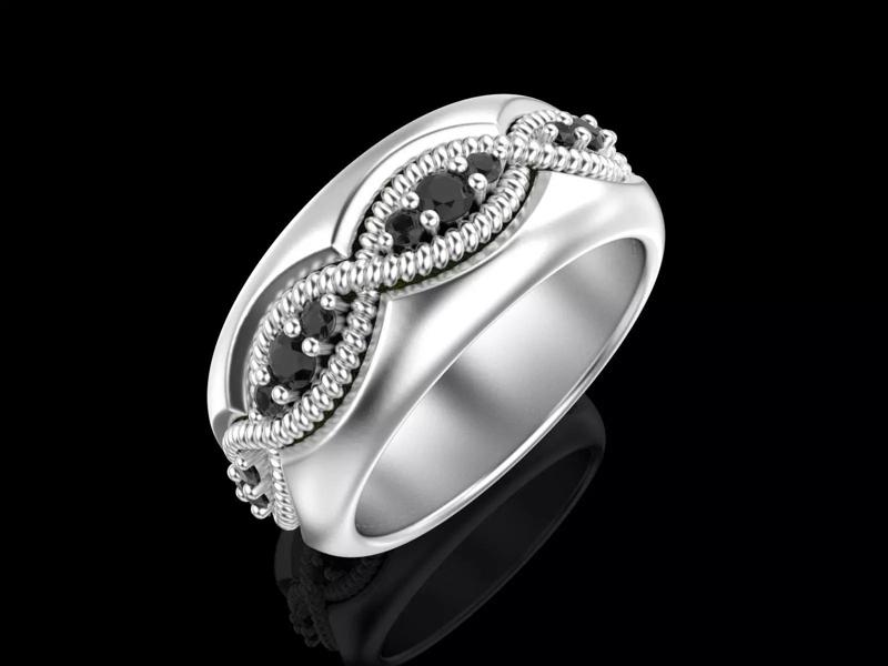 Knitting infinity band ring Ring size 64EU 10 3 4 US