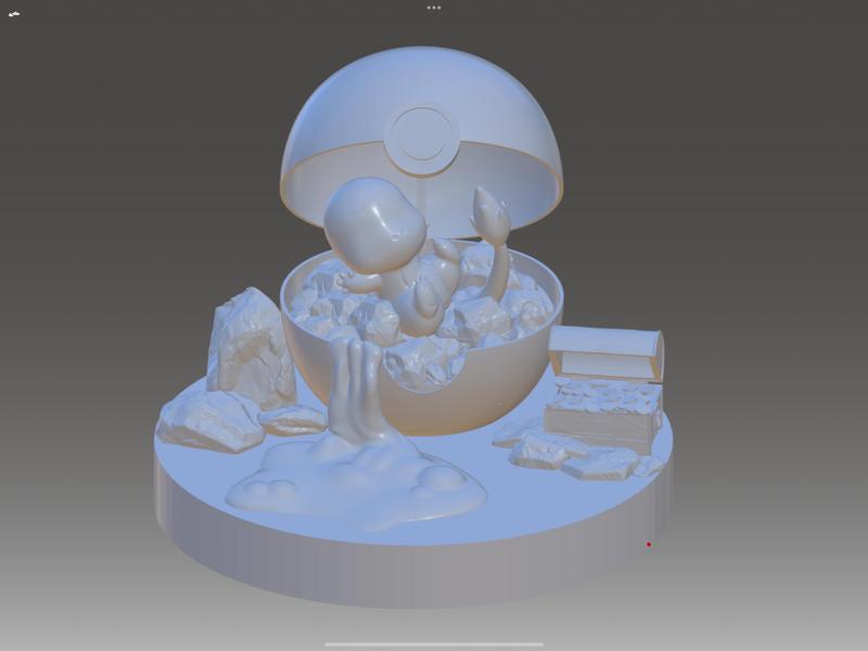 Glumanda in the Pokeball