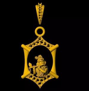 Krishna pendant 3dm file